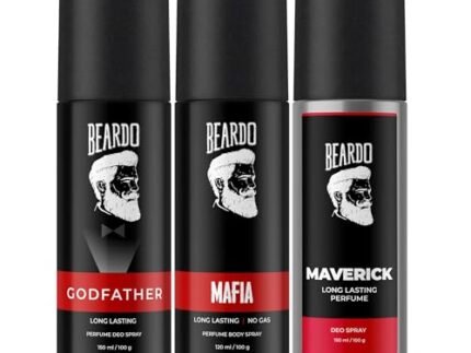 Beardo Godfather, Mafia & Maverick Perfume Body Spray (Set of 3) Citrus Aromatic Spicy | Deodorant | Deo For Men | Long Lasting Perfume| Christmas gift for men | Gift For Friends | Gift for Men