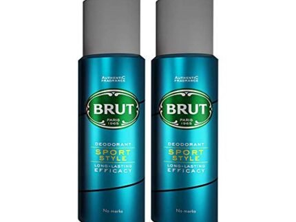 Brut Sport Style Deodorant Body Spray for Men, Masculine Long-Lasting Deo with Refreshing, Athletic Fragrance, Imported, Deo Combo Pack of 2 (200ml Each)
