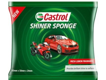 Castrol Shiner Sponge | Freshness of Lemon | Pack of 10 | Enhanced Shine for Cars and Bikes