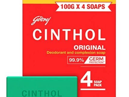 Cinthol Original Bath Soap 99.9% Germ Protection, 100G (Pack Of 4)