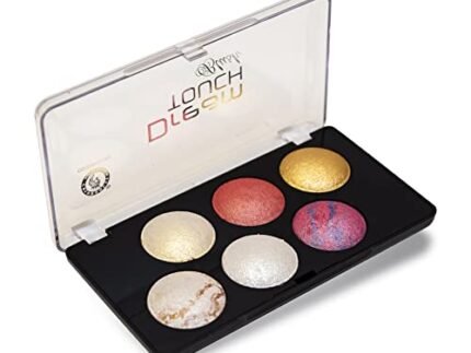 Colors Queen Dream Touch Blusher & Highlighter Palette | Shimmery Finish, Highly Pigmented & Blendable Shades | Lightweight & Long Lasting Multicolour Blusher Palette for Face Makeup (Multicolor - 02, 18g)