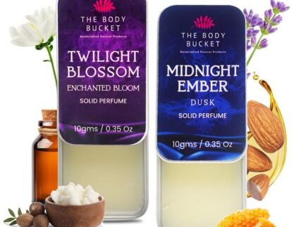 Combo of Twilight Blossom & Midnight Ember Solid Perfume- 10 Gms each | Alcohol Free- Pocket Friendly & Easy to Apply, Non-Greasy Cologne Balm | Unisex Gifting Collection
