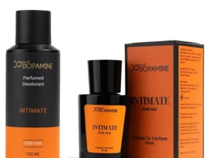Dopamine Perfume & Deodorant Combo for Men Long lasting Smell - Body Spray For Man, Premium Men's Deo for Fresh smell - Intimate (50 ml Perfume & 150 ml Deo)