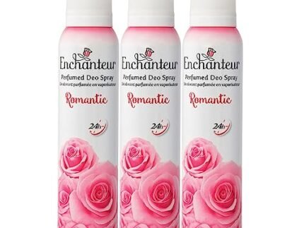 Enchanteur Romantic Perfumed Deo Spray for Women infused with real French Perfume, 150 ml (Pack of 3)