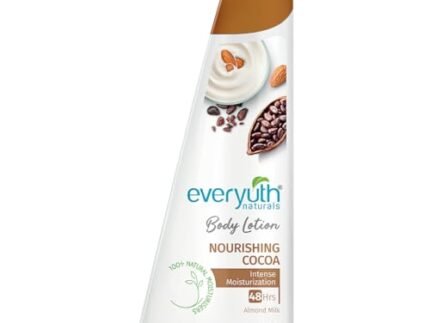 Everyuth Naturals Nourishing Cocoa Body lotion 200ml for men & women | 48Hr Hydration | Deep Moisture Care for Dry Skin | Enriched with 100% Natural Almond Milk | Smooth, Radiant & Healthy Looking Skin Care