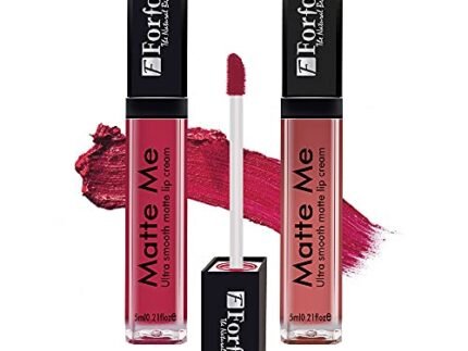 FORFOR® Forever Matte Long Lasting | Waterproof | Liquid Matte Lip Color Combo of 2 (upto 12 hours Stay) (Carnation Pink, Nude Beach)