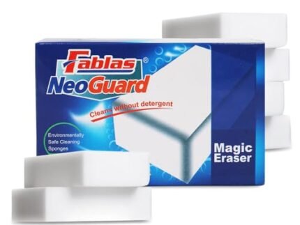 Fablas Neo Guard Melamine Magic Eraser | Chemical Free Multipurpose Nano-tech Magic Foam | Home, Kitchen, Bathroom Taps, Wall Glass Stains, Sneakers Cleaning Sponge (Pack of 6 Pcs)