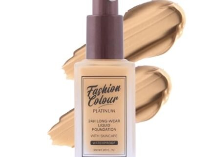 Fashion Colour Platinum 24H Long-Wear Liquid Foundation With Skincare | Professional Use | Waterproof Formula | Silky Texture | Foundation for Women Dry Skin | (IVORY, 30g)