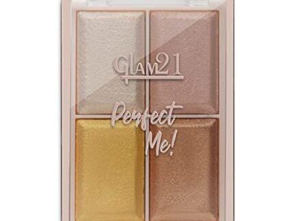 Glam21 Perfect Me! Highlighter Palette Blusher |Ultimate Shimmer Formulations | Highly-Pigmented Powder Highlighter With Easy-To-Blend Formula | Weightless Longlasting Illuminating Glow Face Kit| 6gm ( (Shade-03)