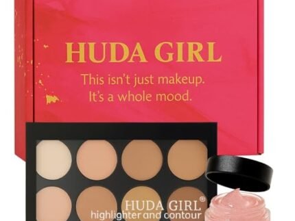HUDA GIRL 8-Colour Concealer & Face Primer Palette – Smooth Blend Formula, Full Coverage, Long-Lasting Wear, Brightening & Hydrating Base for All Skin Types, Perfect for Professional & Daily Makeup