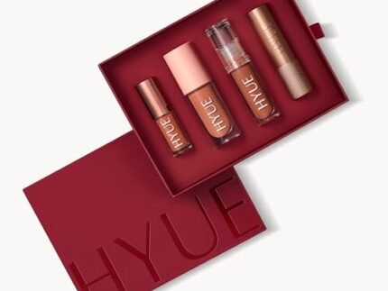 HYUE Notorious Nude Lip Kit | 16.4ml | Liquid & Velvette Matte Lipsticks, Lip Tint & Plumper | Long-Wear Soft-Matte | Jojoba, Almond & Gooseberry | Unique Surprise Gift | Valentine Gift for Girlfriend