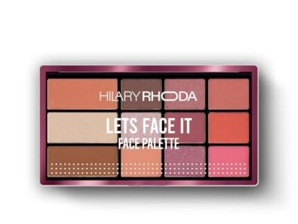 Hilary Rhoda Let’s Face It Face Palette | Highlighter & Blush | Contour | 9 Eyeshadows | Super-Fine Particles | No Fallout | Matte & Shimmer Finish -23.4g (Sun Downer |Shade 02)