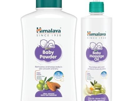 Himalaya Baby Massage Oil (500ml) + Baby Powder (700g) – Combo Set | No.1 Doctor Recommended Brand