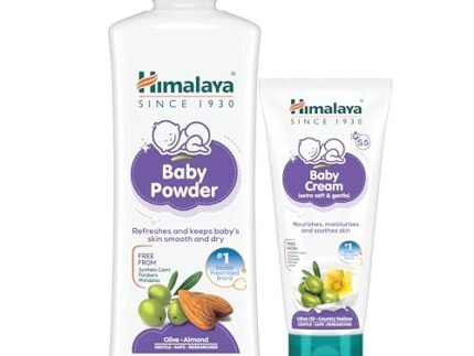 Himalaya Baby Powder (400g) + Baby Cream (200g) – Combo Set| No.1 Doctor Recommended Brand