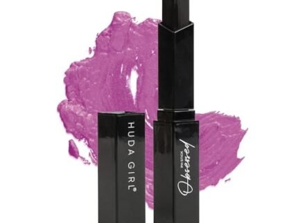 Huda Girl Obsessed PH Lipstick – Color Changing Black to Pink Sheer Tint, Lipstick for Dusky Skin Tone, Matte Lipstick Waterproof, Long Lasting, Non-Transfer, Smudge-Proof