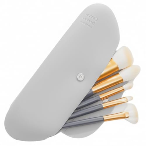 INOVERA (LABEL) Silicone Large Makeup Brush Holder – Cosmetic Face Brushes Pouch – Magnetic Anti-Fall Out, Sleek and Soft Makeup Tools Organizer for Travel (Grey) INOVERA (LABEL) Silicone Large Makeup Brush Holder – Cosmetic Face Brushes Pouch – Magnetic Anti-Fall Out, Sleek and Soft Makeup Tools Organizer for Travel (Grey)
