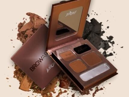 Justgold Browartist Palette With Primer Gel Travel-Friendly Eyebrow Palette With Blendable Colors For Face Makeup