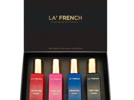 LA’ French Luxury Perfume Gift Set For Her, Perfume for Women, Perfume Gift Hamper for Girls, Long-Lasting and Luxurious, Best Long-Lasting Perfume for Girls, Perfume combo, Set of 4 (20g Each)