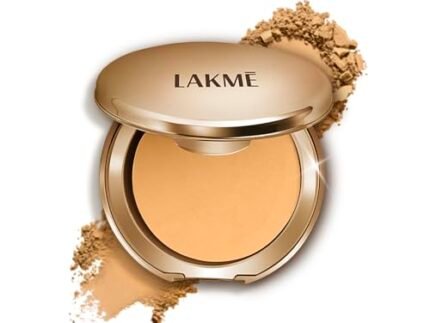LAKMÉ 9 To 5 Primer With Matte Powder Medium Coverage All Skin Foundation Compact, Silky Golden, 9G