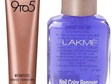LAKMÉ 9 To 5 Weightless Mousse Foundation Matte Finish, Medium Coverage For All Skin Type, Rose Ivory, 6g & Nail Color Remover, 27ml
