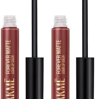 LAKMÉ Forever Matte Liquid Lip, 16Hr Lipstick, Lightweight & Transferproof - Nude Dream, 5.6Ml (Pack of 2)