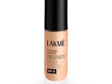 Lakme Forever Matte Longwear Foundation with SPF 15 and Active Niacinamide | Brightens Skin | Long Lasting Matte Finish |Natural Pearl,25 ml