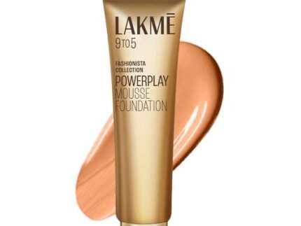 Lakme Powerplay Mousse Foundation, Matte Finish, Full coverage, Lightweight, Long Lasting Face Makeup,Rose Ivory, 25g