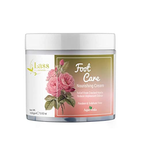 Lass Naturals Foot Care Cream | Advanced Cracked Heel Cream Ayurvedic Formula for Healing & Soothing of Cracked Heals, Feet Cream Is An Ayurvedic, Paraben-Free, Sulphate-Free Foot Cream- 100g Lass Naturals Foot Care Cream | Advanced Cracked Heel Cream Ayurvedic Formula for Healing & Soothing of Cracked Heals, Feet Cream Is An Ayurvedic, Paraben-Free, Sulphate-Free Foot Cream- 100g