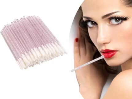 Lip Applicators Disposable Lip Brush, Lips Wands Applicators, Lipstick Applicators Disposable Doe Foot Applicators Lips Brush Wands Multicoloured, 50 - Pcs