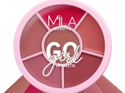 Mila Beaute Go Girl Lip Palette with 6 Pigmented Shades I Creamy Matte Finish I Hydrating Formula of Pomegranate Extract & Hyaluronic Acid I Travel Friendly Lip Palette - FOREVER PINKS & BERRIES