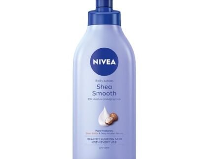 NIVEA Shea Smooth 600ml Body Lotion with Hyaluronic Acid & Deep Moisture Care | 72Hr Hydration | With Shea Butter | Non Greasy Formula for Smooth, Supple & Healthy Looking Skin | For Dry Skin