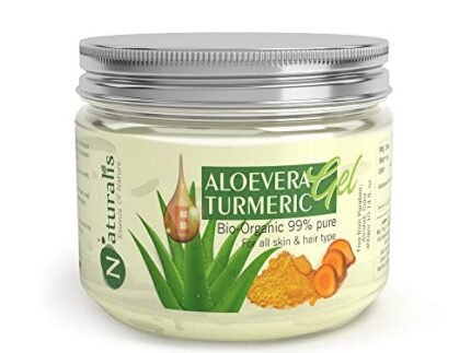 Naturalis Essence of Nature Aloe Vera Gel for Acne, Scars, Glowing & Radiant Skin Treatment (Turmeric), 300ml