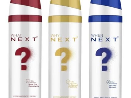 Next Care What Why When Long Lasting Deodorant for Men & Women(New Edition) | Real Perfume Body Spray 200ml Each | Deo Combo Pack of 3