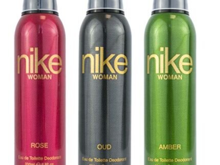 Nike Unisex Rose + Oud + Amber Deodorant Spray For Woman- Pack Of 3 (200Ml Each)