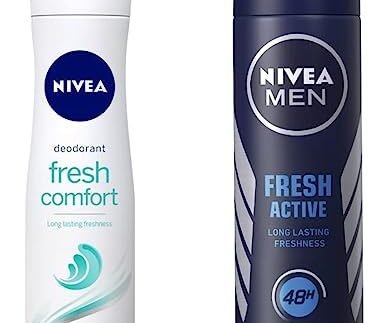 Nivea Men & Women Fresh Active Original Deodorant Spray, 150Ml & Deodorant Spray, Fresh Comfort, Long Lasting Freshness & 48H Protection, 150 Ml, Pack Of 1