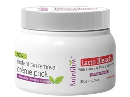 Nutriglow Lacto Bleach Creme Pack With Honey & Milk Extracts All Skin Types, 300g
