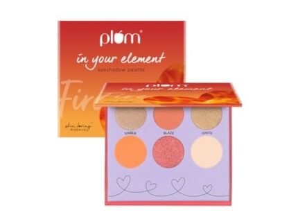 Plum In Your Element Eyeshadow Palette | Super Pigmented | Easy to Blend | 6-in-1 Palette | 01 Fire