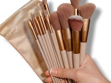 Professional 13-Piece Makeup Brush Kit – Ultra-Soft, Durable Bristles for Smooth Makeup Application – Ideal for Beginners & Experts