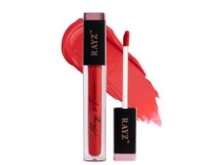 RAYZ COSMETICS Always & Forever Liquid Matte Lipstick - Long-Lasting, Smudge-Proof, Velvet Finish (Frosty Red) | Pack of 1