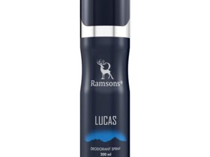 Ramsons Lucas Deodorant for Men – 200ml | TN – Cirtus, Aqua, Herbal, Pine & Green | MN – Floral & Spicy | BN – Woody, Ambery, Musky, Sandal & Vanilla