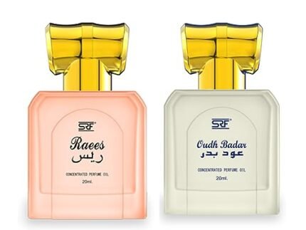Ramsons SRF Raees & SRF Oudh Badar Concentrated Perfume Oil Combo (Pack of 2 x 20ml)|Alcohol Free |Attar Perfume Roll on