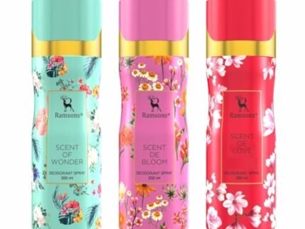 Ramsons Scent Series Deodorant Body Spray Pack of 3-200ml Each | Scent of Love, Scent of Wonder & Scent de Bloom | Floral, Fresh and Woody Fragrance Combo for Everyday Use, Gifting, and Travel Use