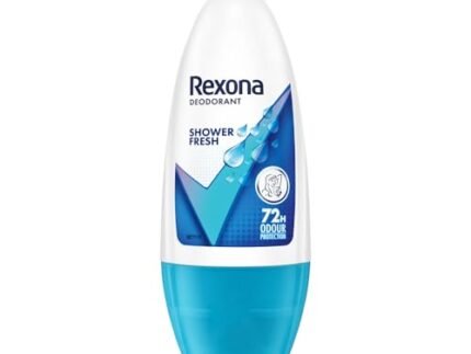 Rexona Shower Fresh Underarm Roll On Deodorant For Women, Antiperspirant, Removes Odour, Keeps Skin Fresh & Clean, Alcohol Free, Skin Friendly, 50 ml
