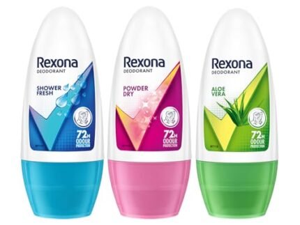 Rexona Women Underarm Roll-On Deodorant Combo of 3 | Aloe Vera, Shower Fresh & Powder Dry Underarm Roll on (50ML each)