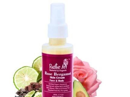 Rose Bergamot Face & Body Moisturizer | All Day Hydration | Natural Botanical Oils & Rose Water | Lightweight Non-Greasy Formula | All Skin Types | 50ml