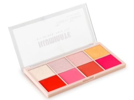 TEEN TEEN Illuminate All-in-One Makeup Palette | Blusher & Highlighter | Multicolor Face Palette for Radiant Glow | Travel-Friendly & Long-Lasting-02, 18gm