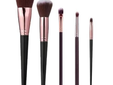TEMPERIA (Pack of 5) Makeup Brush Set – Soft Bristles Make Up Brushes Sets Kit for Foundation, Concealers, Eyeshadow, Blush, Compact Face Powder, Highlighter, Contour, Blending Eye Liner