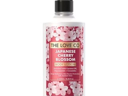 THE LOVE CO. Japanese Cherry Blossom Perfume Body Lotion 250ml | Niacinamide, Cocoa Butter & Shea Butter For Deep Moisturization | Lightweight, Non-Sticky | Body Lotion For Dry Skin