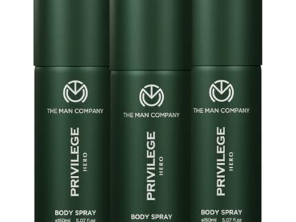 The Man Company Privilege Hero Deodorant Combo for Men -150ml*3 | Premium Body Spray For Man | Long-Lasting Fragrance | Perfect Deo Set For Everyday Use | Valentine gift Set for Boyfriend, Husband