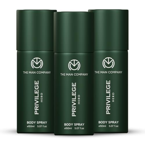 The Man Company Privilege Hero Deodorant Combo for Men -150ml*3 | Premium Body Spray For Man | Long-Lasting Fragrance | Perfect Deo Set For Everyday Use | Valentine gift Set for Boyfriend, Husband The Man Company Privilege Hero Deodorant Combo for Men -150ml*3 | Premium Body Spray For Man | Long-Lasting Fragrance | Perfect Deo Set For Everyday Use | Valentine gift Set for Boyfriend, Husband